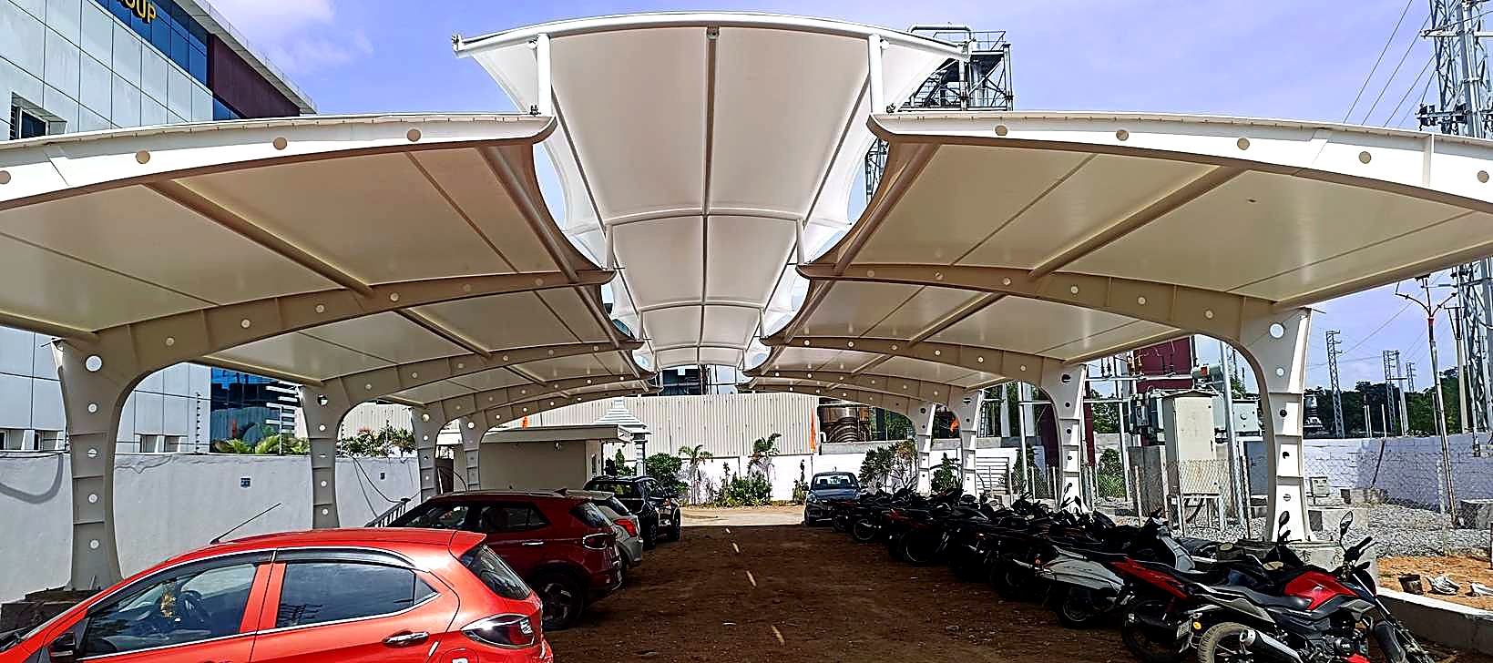 Tensile fabric structure completed by Natural Solutions