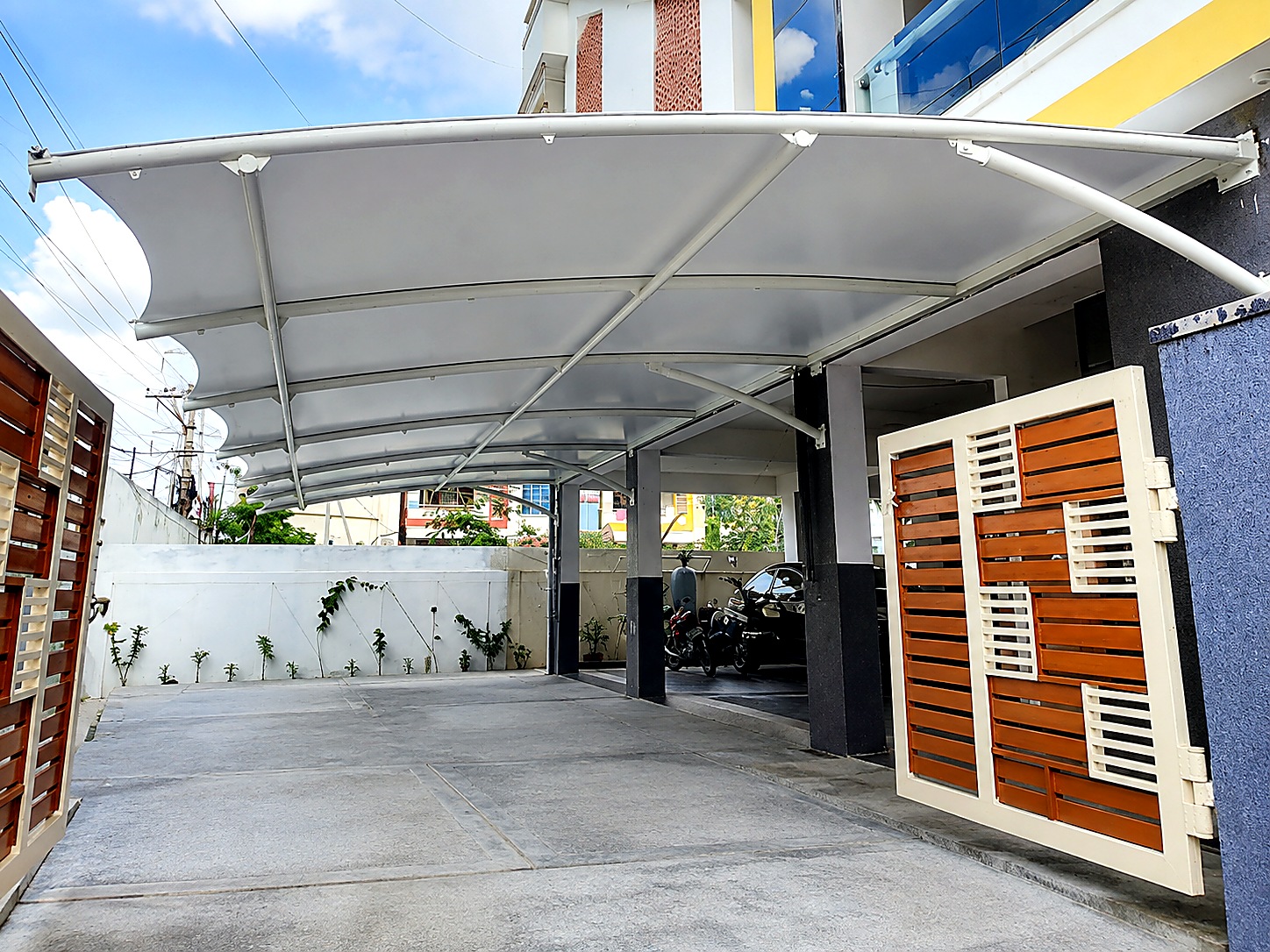 Natural Solutions entrance and walkway canopy project
